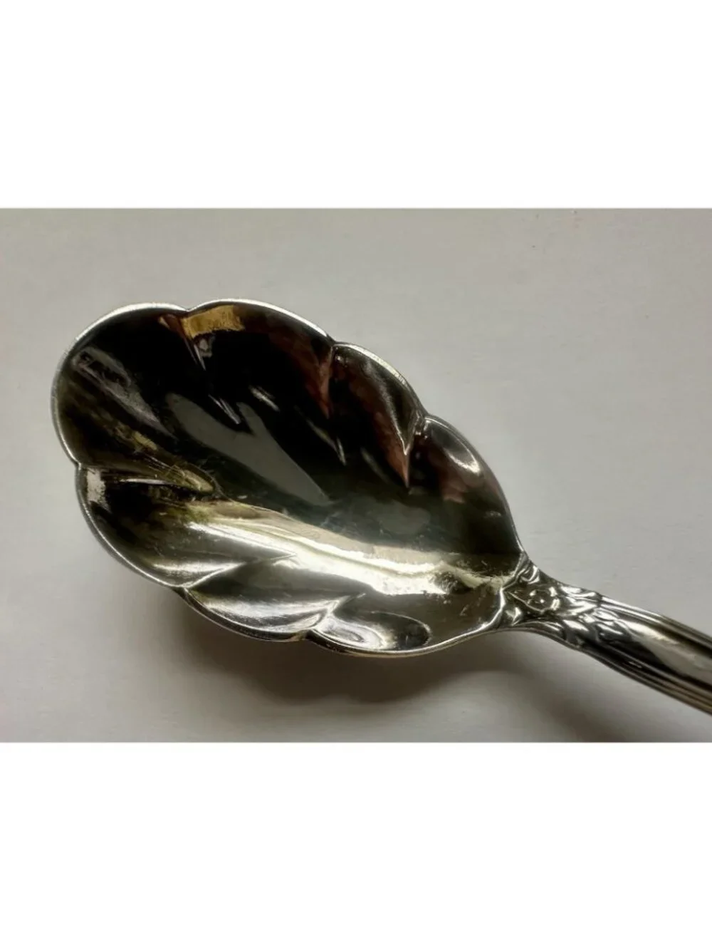 International Deep Silver Orleans French Baroque Sugar Spoon 1964 Silverplate